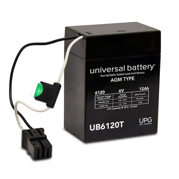 Upg Sealed Lead Acid Battery, 6 V, 12Ah, UB6120 Toy, Wire Lead wP2 Terminal, AGM Type D5737 - main